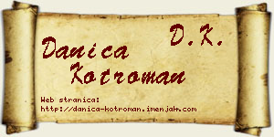 Danica Kotroman vizit kartica